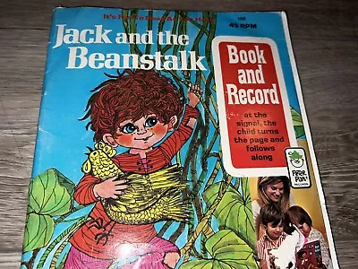 Peter Pan Records Jack And The Beanstalk 45 RPM Book And Record Vintage Working • $7