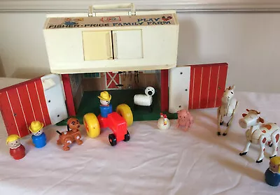 Fisher Price Family Farm People Tractor Animals Vintage Collectible -Not A Toy- • $69.99