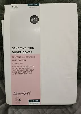 M&S Sensitive Skin Duvet Cover Kingsize Rrp £45 • £22