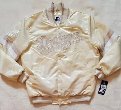 Los Angeles Dodgers Quilt Line Full Snap Pearl Starter Jacket Sz L Stadium Ready • $170