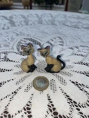 Vintage Disney WADE Figurines Si And Am Siamese Cats - Lady & The Tramp • £19.99