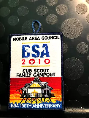 BSA MOBILE AREA COUNCIL 2010 CUB SCOUT FAMILY CAMPOUT 100th ANN PATCH • $7.69