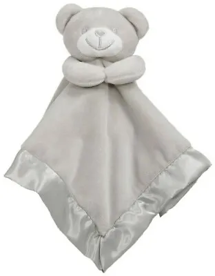 Baby Comforter Blanket Blankie Teddy Bear Toy Gift CE Grey Soft Touch • £8.32