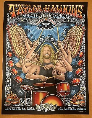 $299.99 • Buy Taylor Hawkins Tribute Concert Poster Emek Foo Fighters.