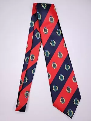 Mercedes Mens Formal Necktie 59 Lx3.75 W Red/Navy Neck Tie • $10