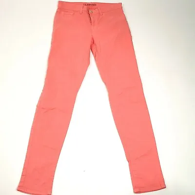 J Brand Jeans Skinny Leg Mid Rise Colored Salmon Pants Size 28 • $45.78