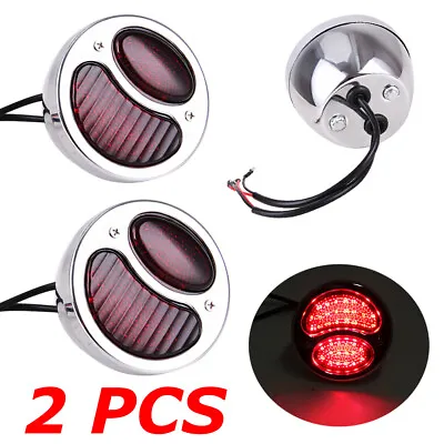 Pair Model A Taillight Tail Light Lamp Polished Stainless Steel For Ford 1928-31 • $61.05