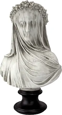 The Veiled Maiden Sculptural Bust 9 Inches Wide Marble Polyresin Hand Cast • $77.98