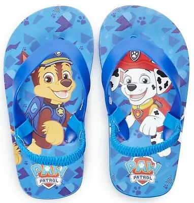 PAW PATROL MARSHALL & CHASE Boys Flip Flops W/ Optional Sunglasses Beach Sandals • $10.44