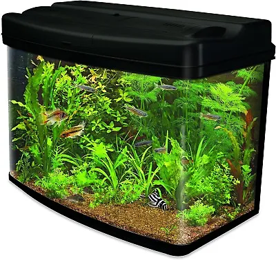Fish Pod Glass Aquarium Fish Tank 64L With Bright White Lighting Heater Ther • £199.99