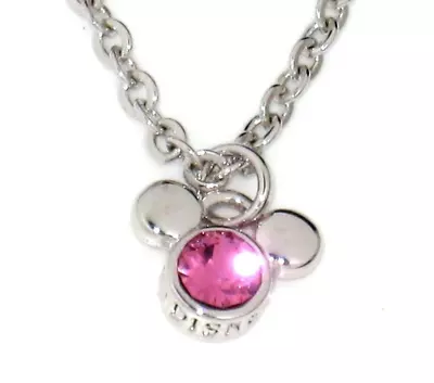 Disney Park Arribas Necklace Mickey Mouse Pink Made With Crystals From Swarovski • $24.95