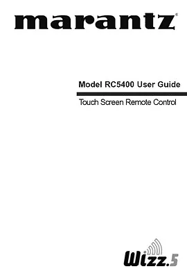 Marantz RC5400 Remote Control Owners Manual • $21.99