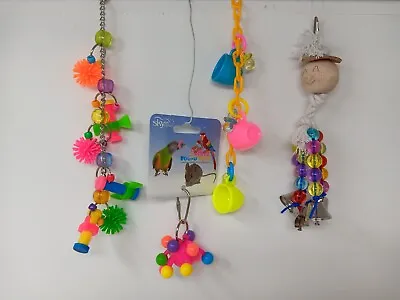 Selection Of Colourful Fun Bird Toys - Budgie Cockatiel Canary Conure Parrot • £6.99