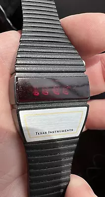 Rare 1975 Vintage Texas Instruments LED Watch Model TI-503-4 In Great Condition! • $125