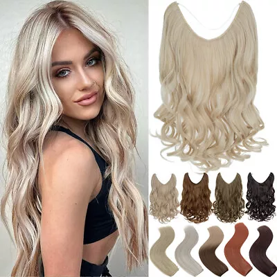 £5.32 • Buy UK Hidden Secret Real Natural Invisible Wire In Hair Extensions One Piece & Ring