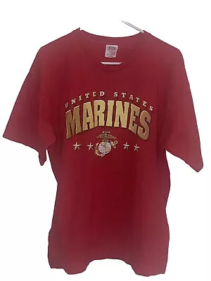 U.S. Marine Corps Gold Emblem T Shirt Mens Large • $9.95