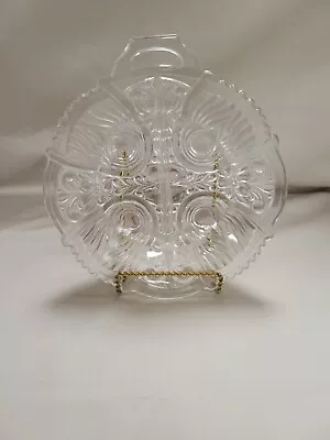 Vintage Indiana Glass Killarney Handled Divided Serving/Relish Dish 8  • $11.20