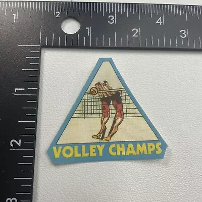 Vtg 1970s Cox Int’l Blue VOLLEYball CHAMPS (Silk Patch / Sticker ?-Read) 03NR • $6.99