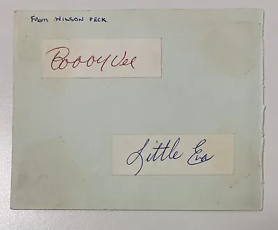 Bobby Vee Little Eva Signed Autograph Book Page 1960’s • $74.70