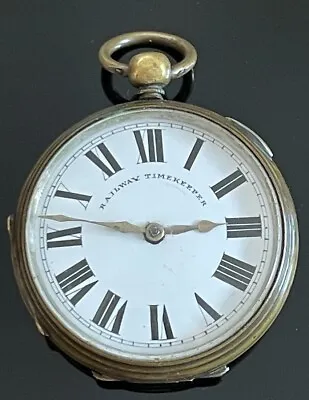 Victorian Antique English Railway Timekeeper Fusee Verge Pocket Watch C 1850 • £249