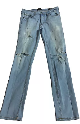Ring Of Fire Mens Denim Jeans Size 32 X 30L Blue Denim Slim Fit Cotton Spandex • $12