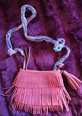 £7.99 • Buy 🌹Small Brown Shoulder Bag Fringed Tassle Zipped Hippie Boho
