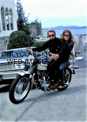 £7.86 • Buy Steve Mcqueen Jacqueline Bisset Triumph Motorcycle Photo Bullitt San Francisco