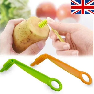 Potato Spiral Cutter Twister Kitchen Slicer Vegetable Fruit Cutter Tool - UK • £3.35