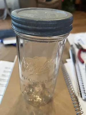 $14.99 • Buy Vtg Ball Refrigerator Freezer Glass Canning Jar W/ Plain Zinc  Cap 22oz.
