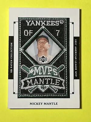 Mickey Mantle 2003 UD Patch Collection #MVP 8 1957 AL MVP Stitching Yankees • $14.99