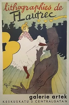 1955 Original Toulouse-Lautrec Poster - Moulin Rouge La Goulue - • $385