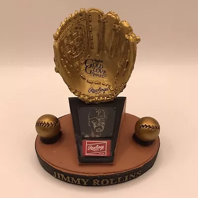 Philadelphia Phillies Jimmy Rollins Mini Rawlings 2012 Gold Glove Replica Award • $29.95