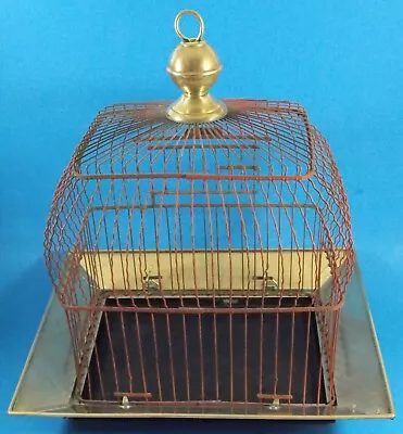 Antique Hendryx Brass Birdcage Circa 1900 Amazing Condition! • $95