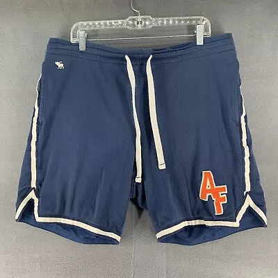 VINTAGE Abercrombie & Fitch Gym Issue Shorts XL Navy Mesh 90s Y2K Mens • $8