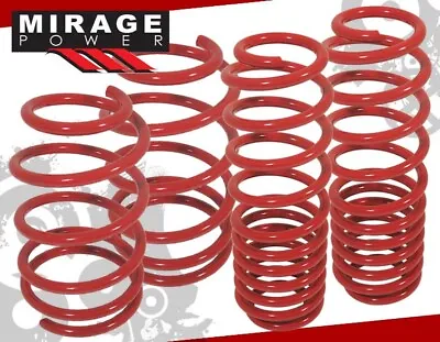 For 2005-2014 Mustang GT V8 1.5 F / 2.2 R Drop Suspension Lowering Springs Red • $97.99