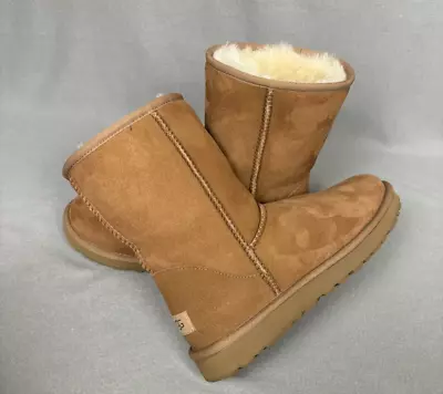 Ugg Classic Short Ii Chestnut Suede Sheepskin Waterproof Womens Boots 9 Nwd. • $75.99