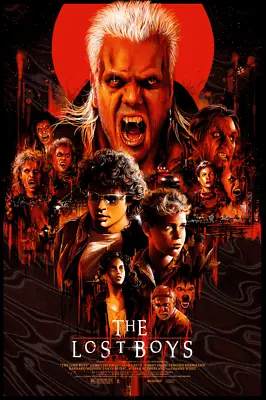 The Lost Boys Vance Kelly Movie Black Foil Poster Screen Print 24x36 Mondo SDCC • $199.99