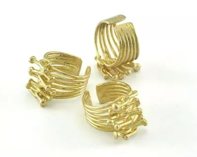 Adjustable Nails Ring Raw Brass Women Fashion Jewelry Handmade Artisan  • $2.10