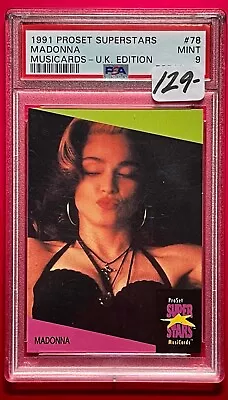 Madonna 1991  Proset Superstars / Musicards U.k. Edition Card 78  Psa 9 Mint • $89.99