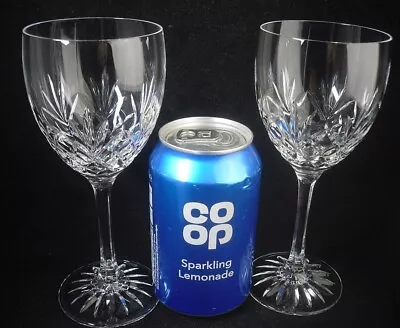 Pair Of Edinburgh Crystal TAY Wine Glasses 6.75 H (signed) • £19.99