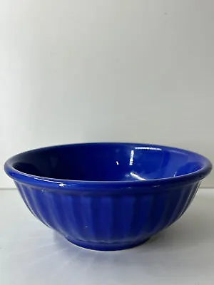 Small Ridged Vintage Style Cobalt Blue Ceramic Mixing Bowl • £12.99