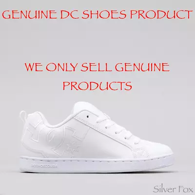 Dc Shoes Womens Court Graffik White Skateboard Skate Shoes Sneakers Runners New • $59.95