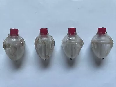 4 Vintage Unbranded Clear Plastic Fishing Bobbers • $10.95