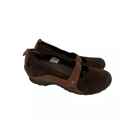 Merrell Brown Mary Jane Plaza Bandeau Espresso Walking Comfort Shoes Womens Sz 9 • $21.59