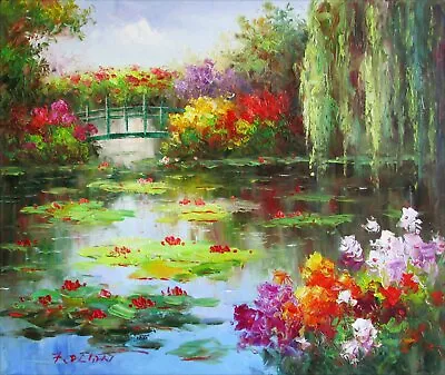 Claude Monet Water Lily Pond Repro 16 Quality Hand Painted Oil Painting 20x24in • $86.95