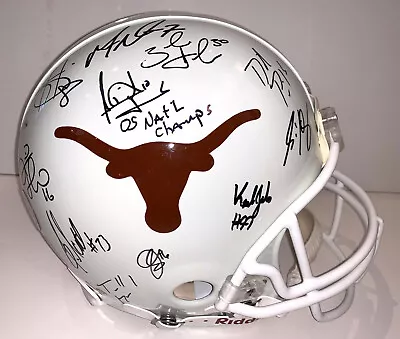 Texas Longhorns 2005 Champ Team Autographed AUTH Helmet Signed By 29 Beckett BAS • $4299