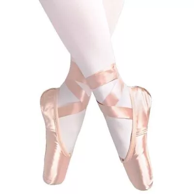 Ballet Pointe Shoes Satin Girls Women Dance Shoes With Ribbons Silicone Toe Pad • $38.85