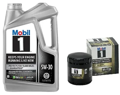 Mobil1 M1-113A Engine Oil Filter & 5 Quarts Mobil1 5W30 Full Synthetic Motor Oil • $59.49