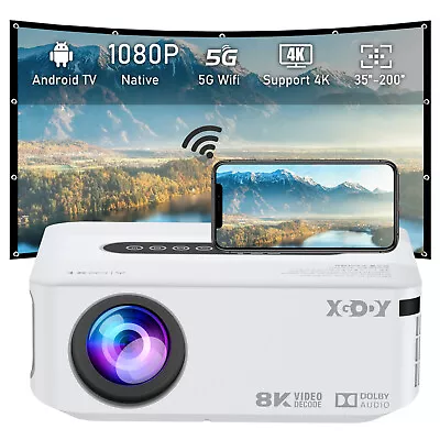 XGODY 12000 Lumen Projector HD 4K 1080P LED Mini HDMI 5G WiFi Video Home Theater • $118.74