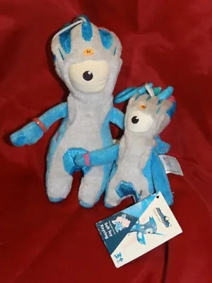 Two Offical London Paralympics Mandeville Plush Toy Keyring & Car Mascot 2012 • £3.95